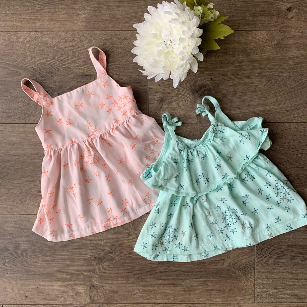 {Set of 2} Baby Girls Tank Tops (12-18M)